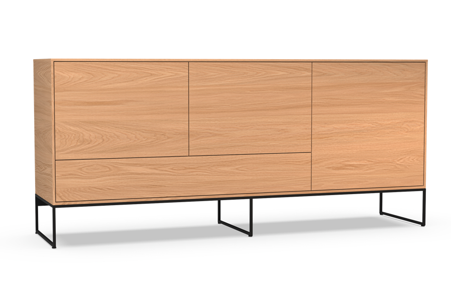 dressoir 3-deurs met sokkel - Theuns Eiken meubels
